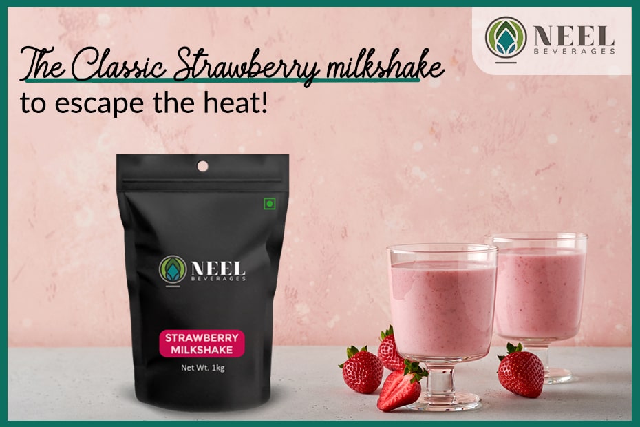The Classic Strawberry milkshake to escape the heat!!