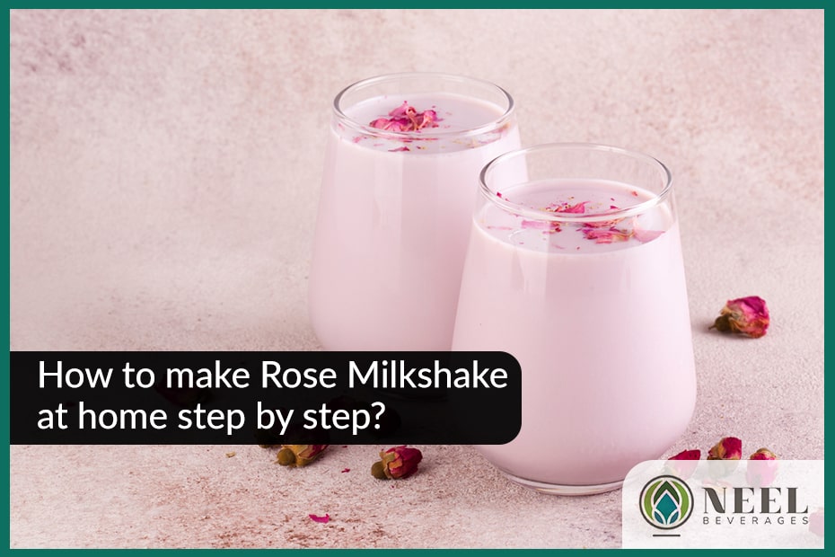 How to make Rose Milkshake at home step by step