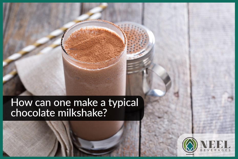 How can one make a typical chocolate milkshake?