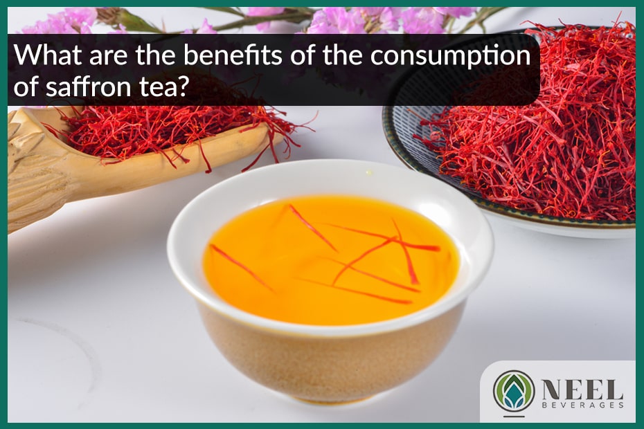 What are the benefits of the consumption of saffron tea?