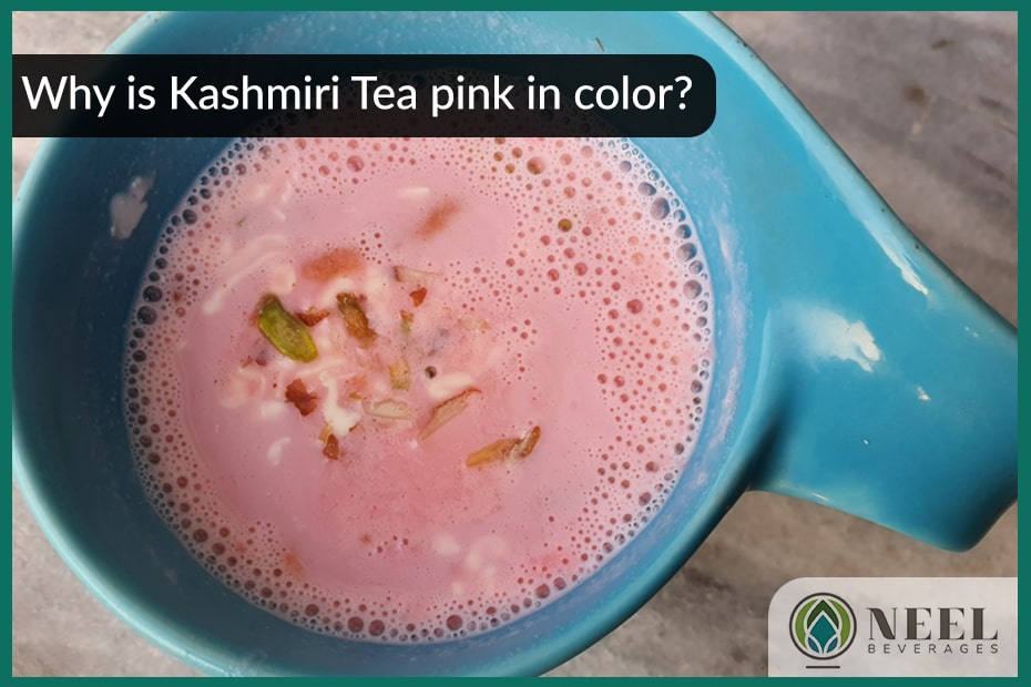 Why is Kashmiri Tea pink in color?
