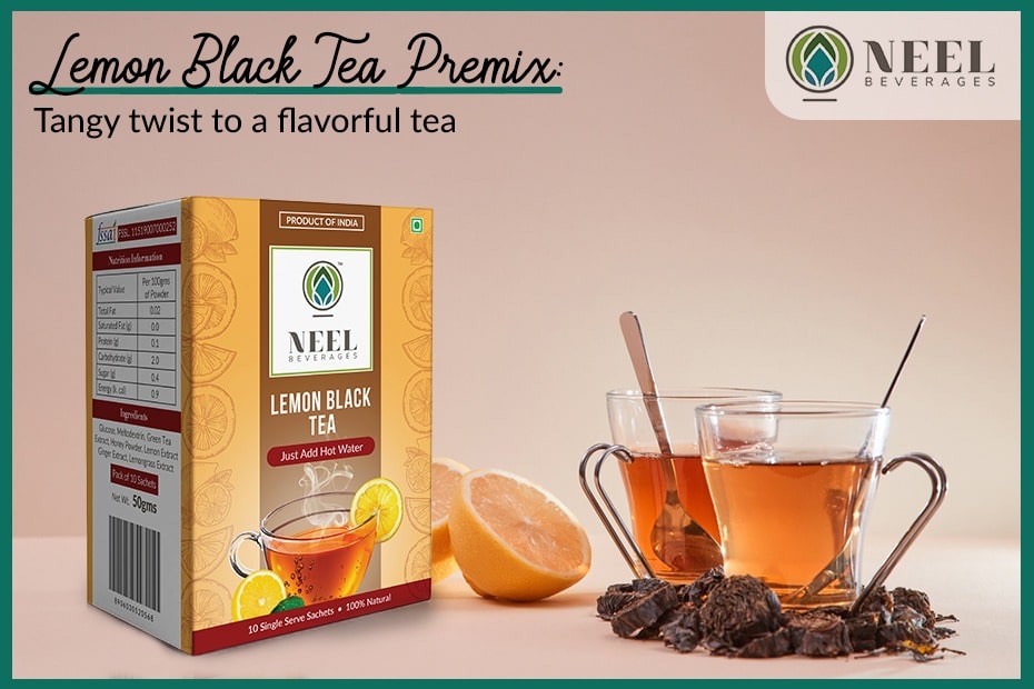 Lemon Black Tea Premix: Tangy twist to a flavorful tea