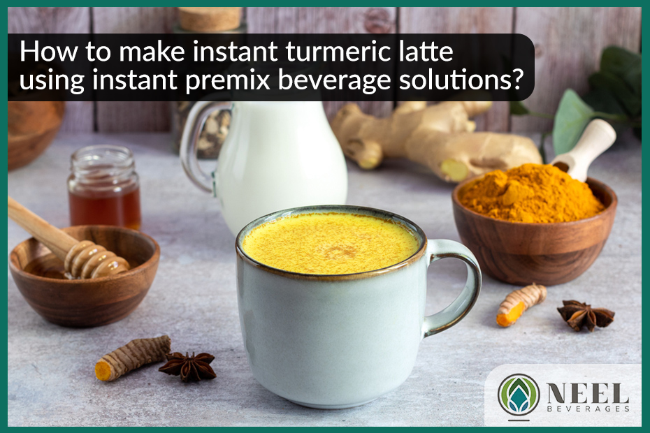 How to make instant turmeric latte using instant premix beverage solutions?