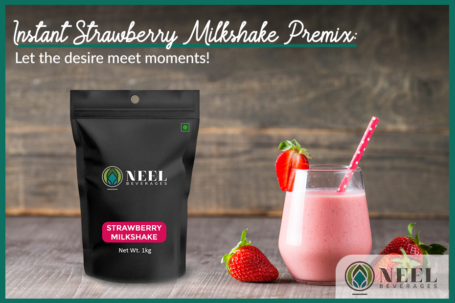 Instant Strawberry Milkshake Premix: Let the desire meet moments!