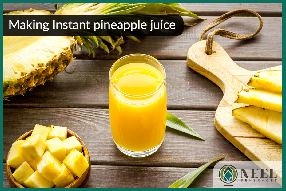 Making Instant pineapple juice 